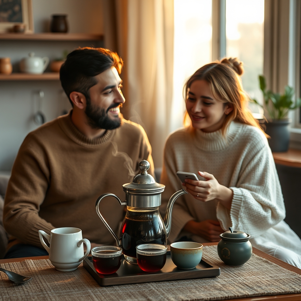 پەیوەندی چا: ڕێوڕەسمی چای هۆشیارانە بۆ ژن و مێردی کورد